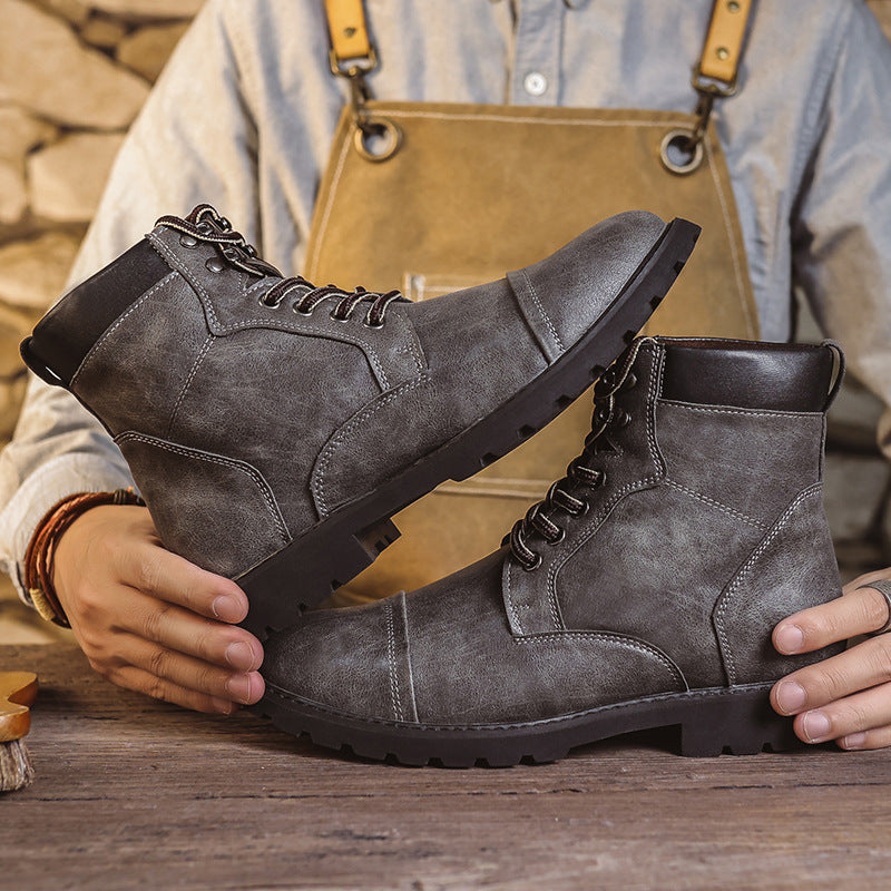 Fashion High Top Working Wear Style Men's Boots