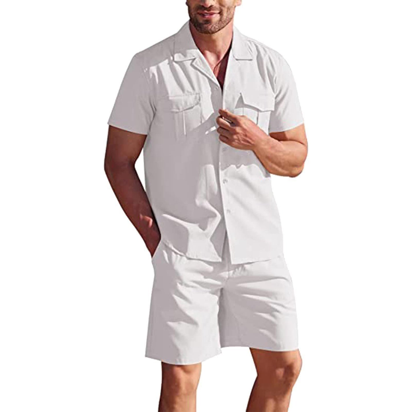 Summer Men wear Linen Short Shirt