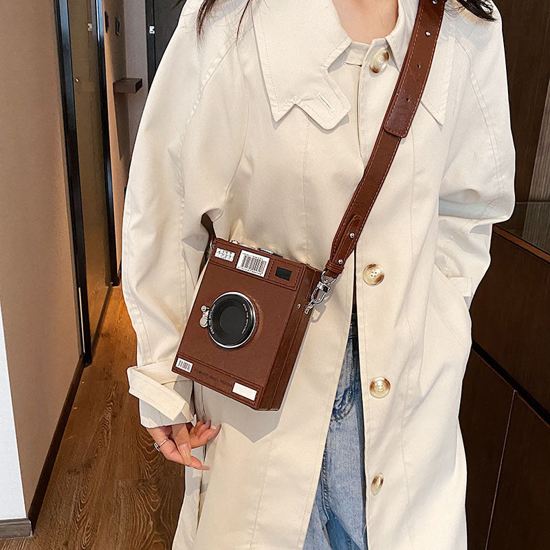 Retro Women's Bag Small Square Bag Camera