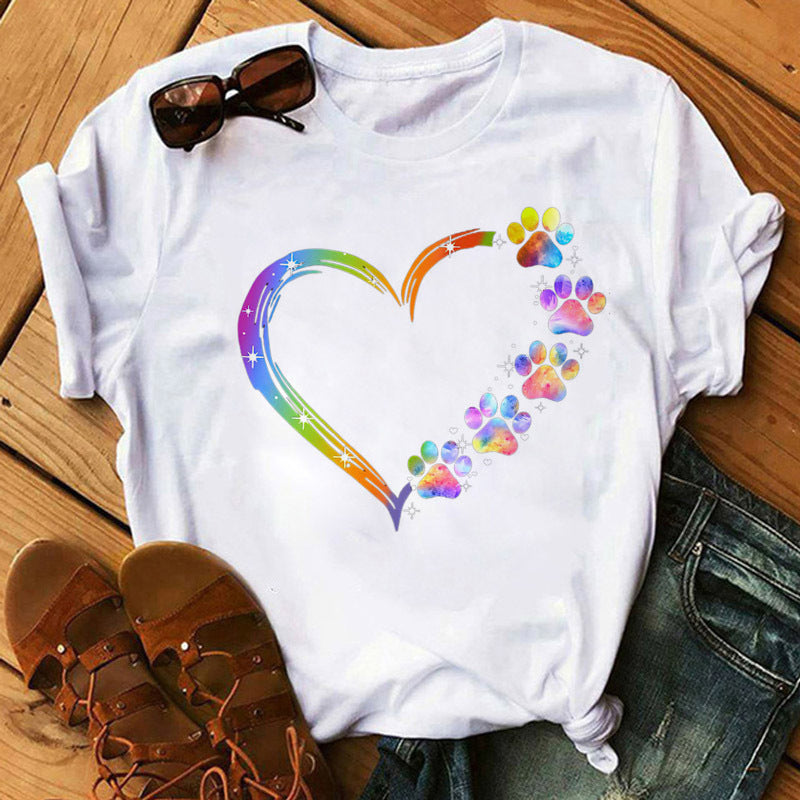 Fashion Short Sleeve Women's Cute T-shirt