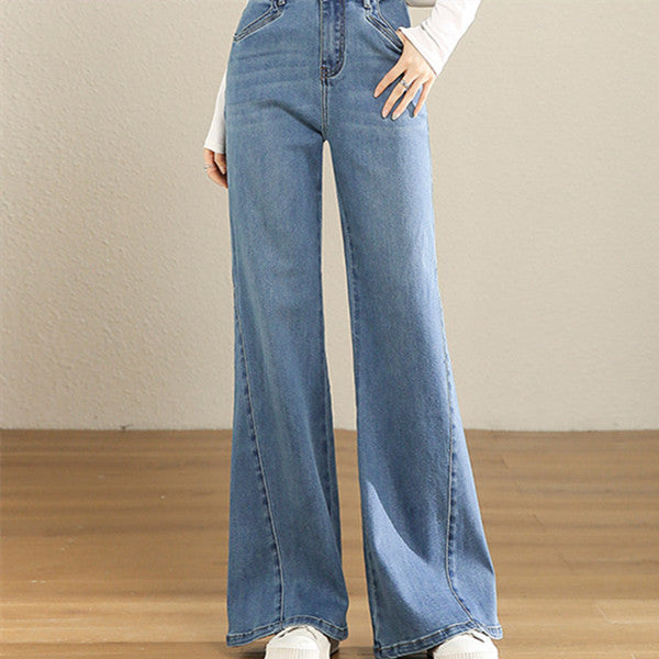 Women's High Waist Artistic American Slightly Flared Jeans