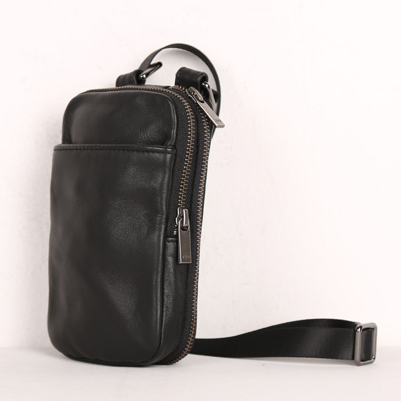 Men's Cowhide One Shoulder Oblique Straddle Bag