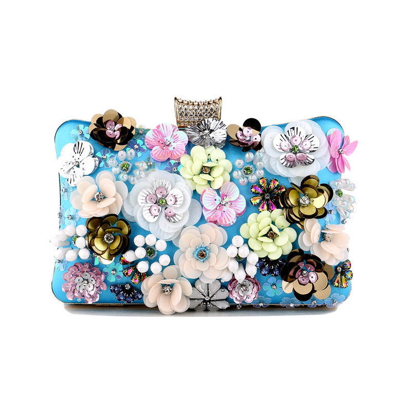 European And American Ladies Flower Banquet Clutch Evening Bag