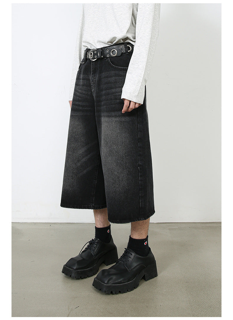 American Black  Trousers Cropped Pants