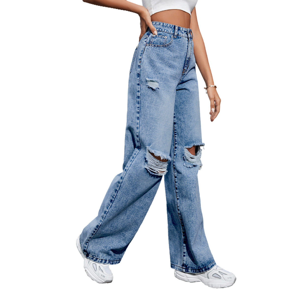 Women's Fashion High Waist Jeans