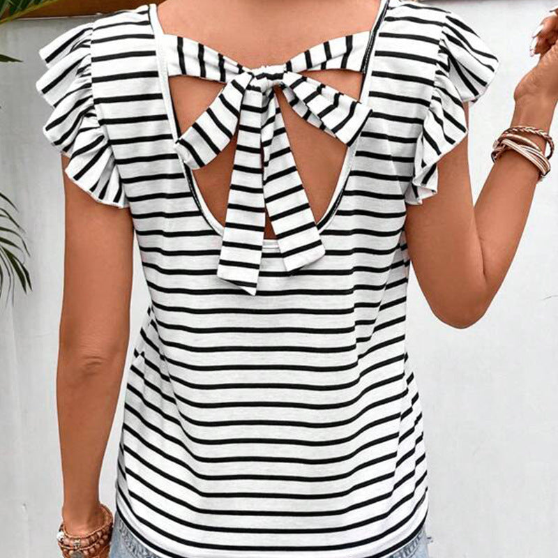 Summer Women's Striped Fashion T-shirt