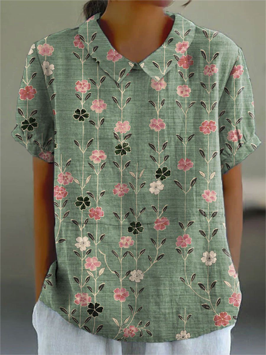 Women's Short Sleeve Creative Floral