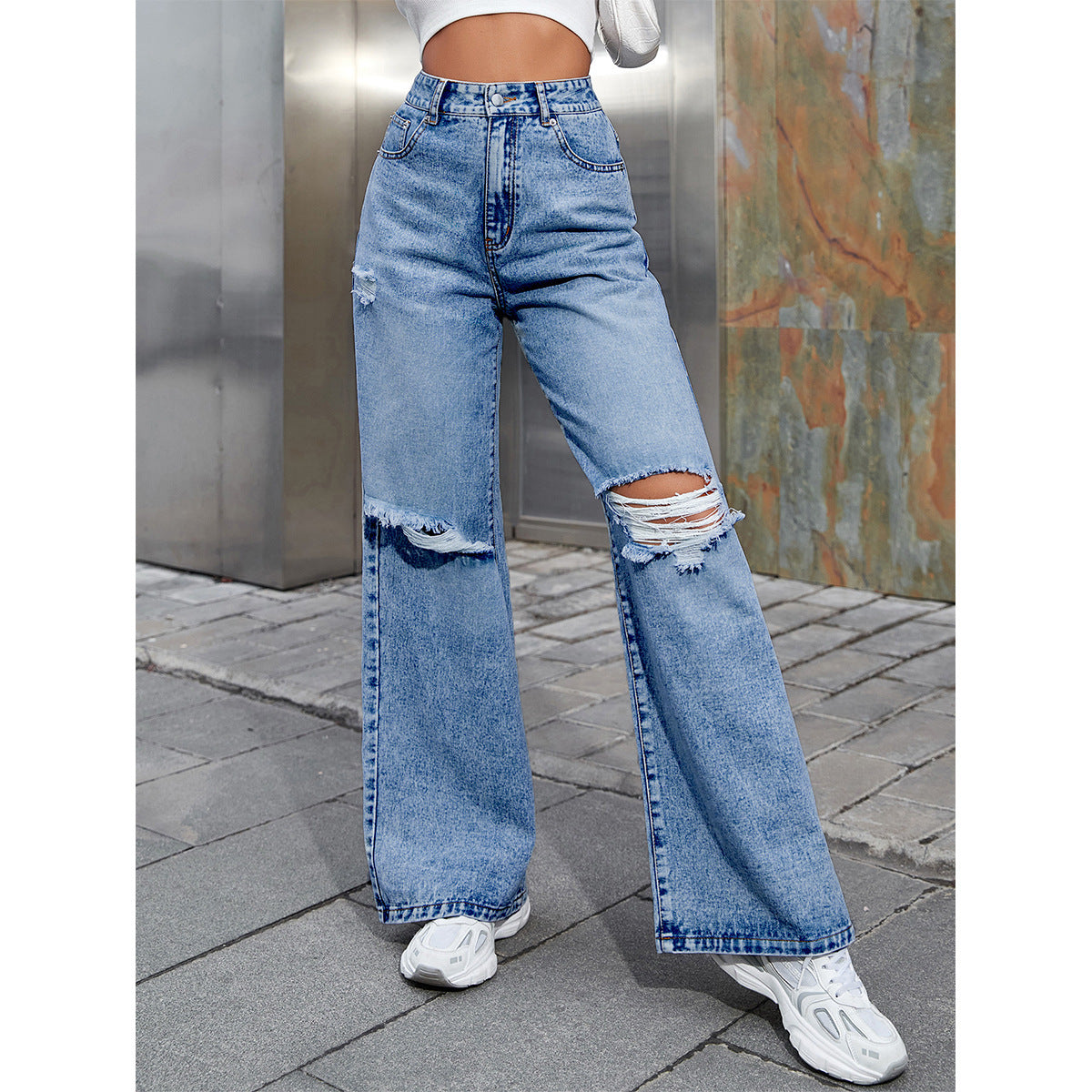 Women's Fashion High Waist Jeans