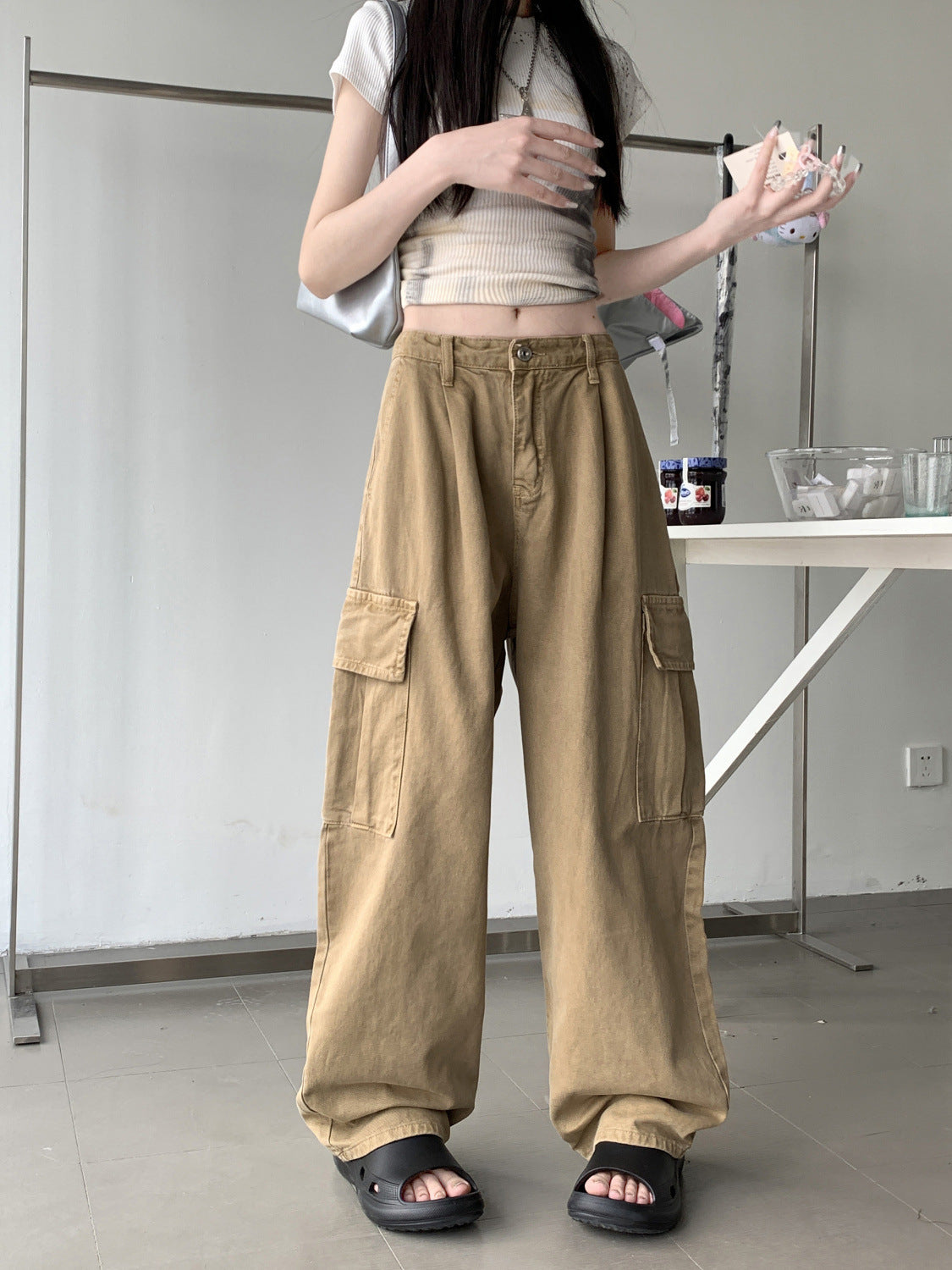 Women's Loose Straight-leg Wide-leg Pants