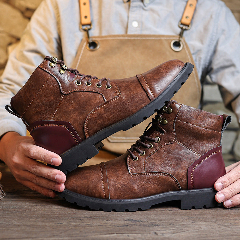 Fashion High Top Working Wear Style Men's Boots
