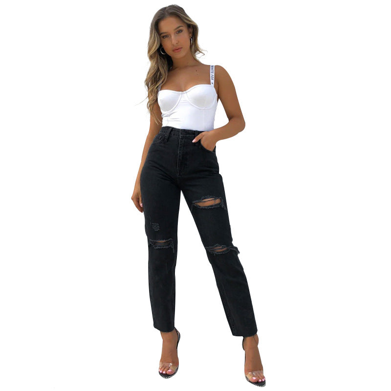 Women's Fashion Blue Jeans