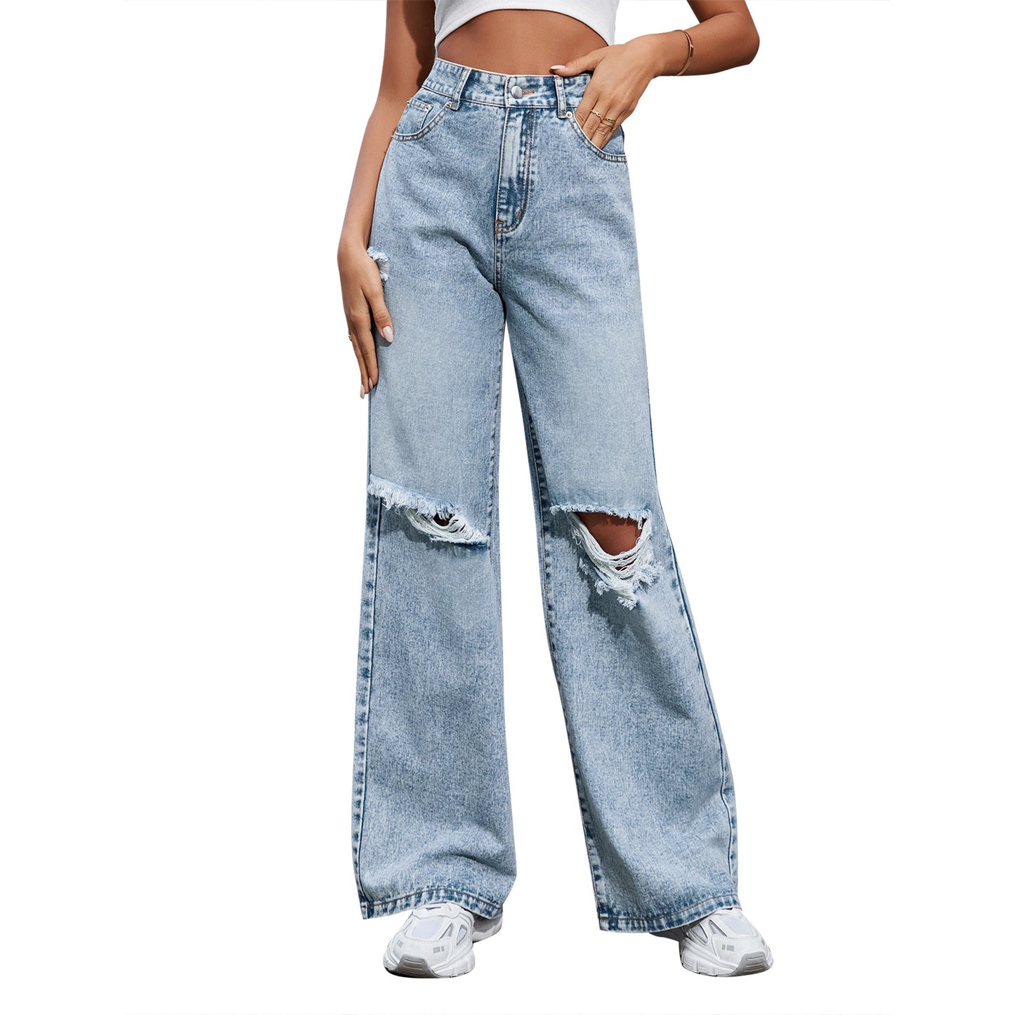 Women's Fashion High Waist Jeans