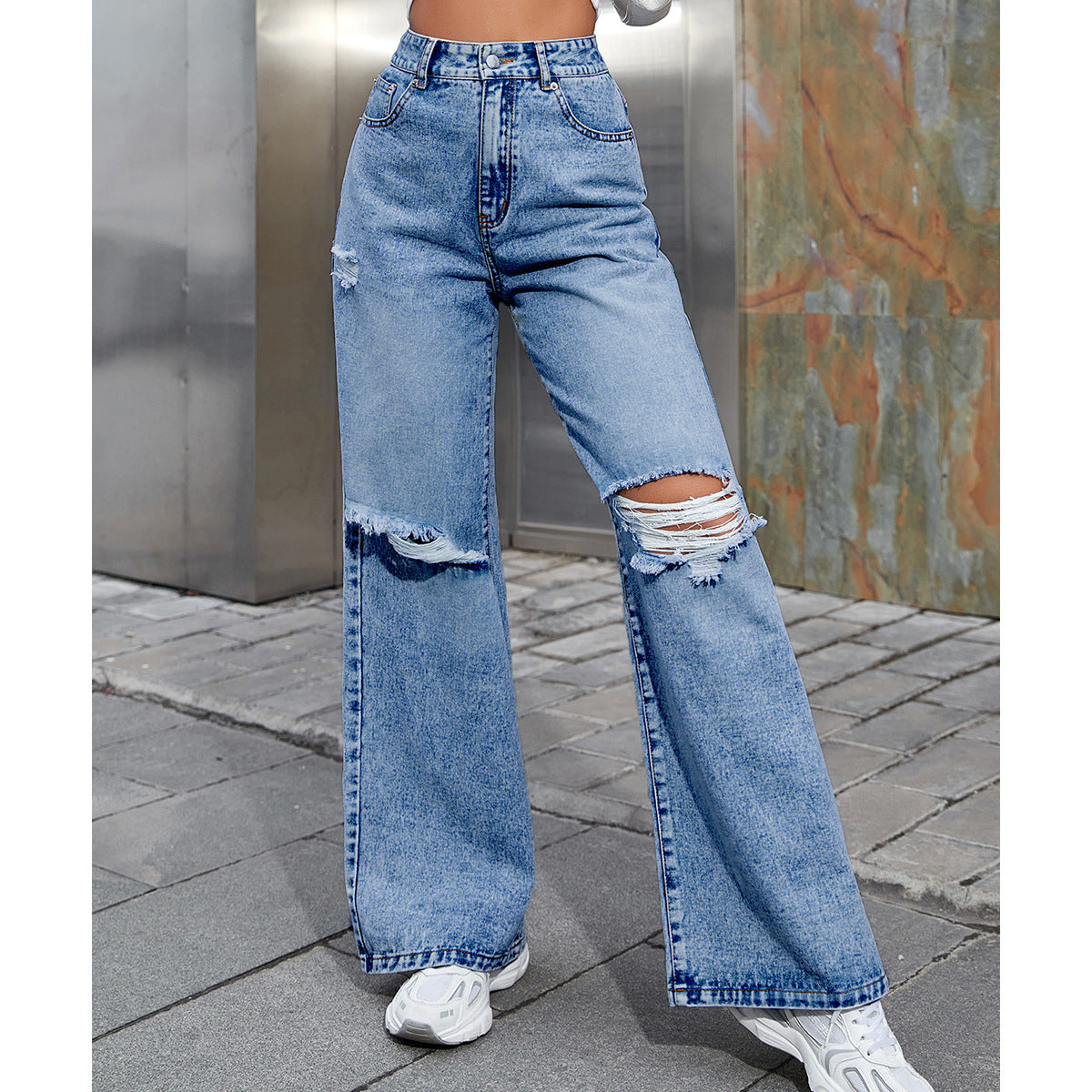 Women's Fashion High Waist Jeans