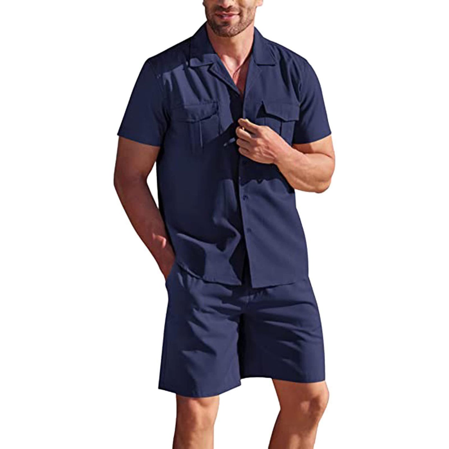 Summer Men wear Linen Short Shirt