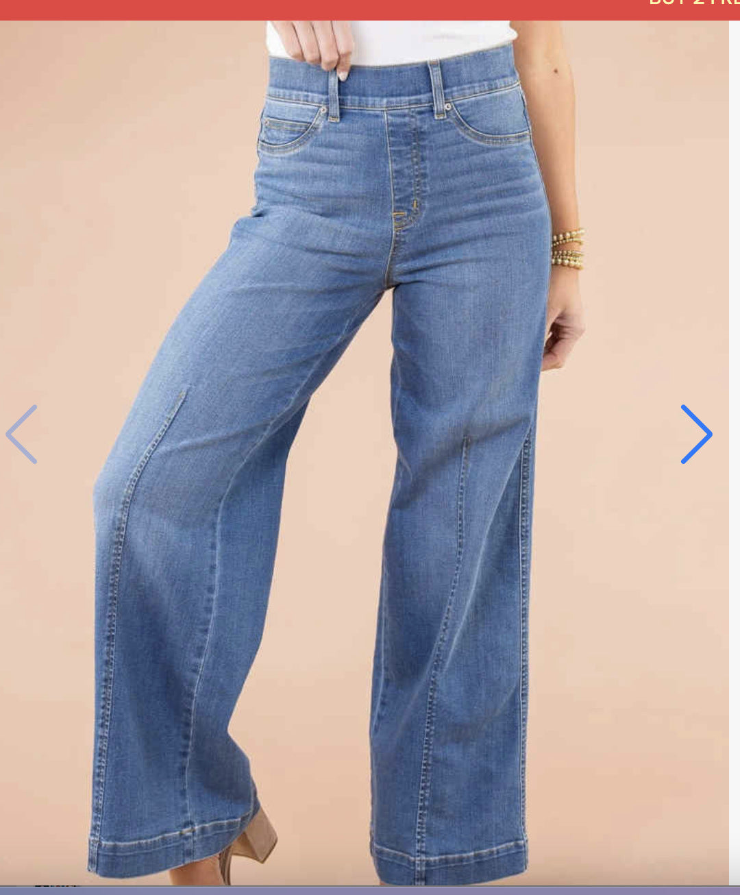 Lengthened High Waist Wide Leg Jeans