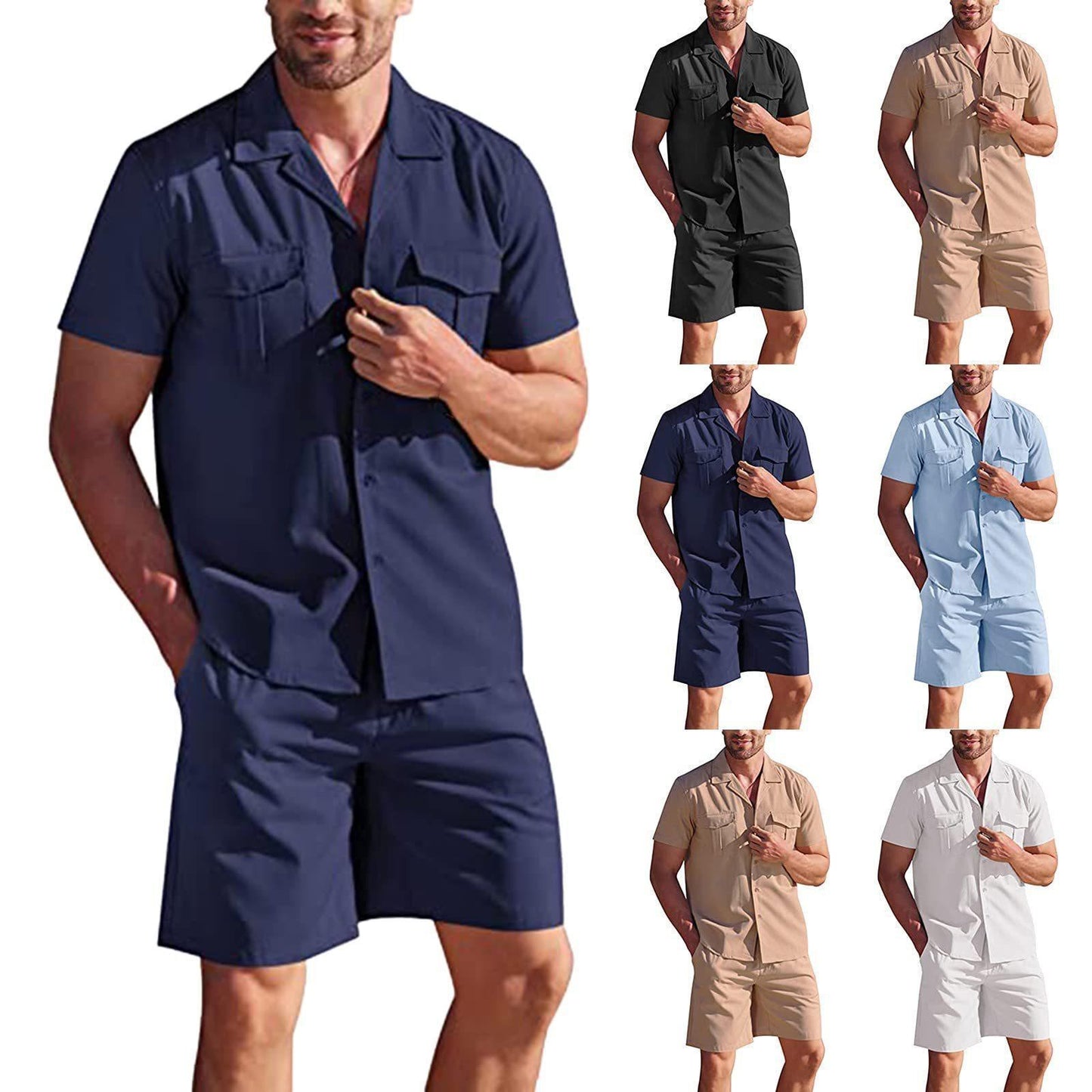 Summer Men wear Linen Short Shirt