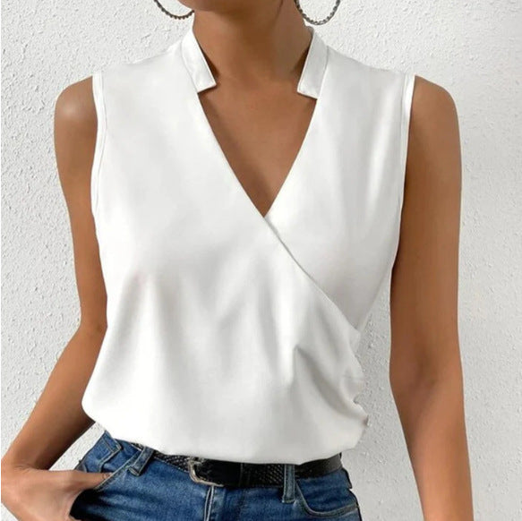 Women's Sleeveless Shirt Fashion V-neck Vest