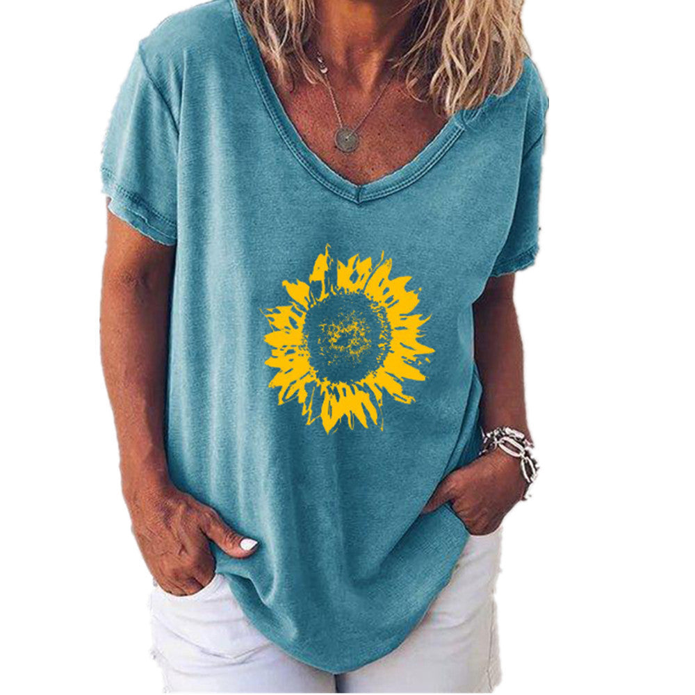 Women's Summer Casual Color Loose T-shirt