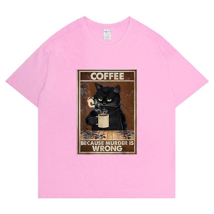 Trendy Short Sleeve Same Cat Poster T-shirt