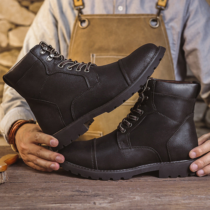 Fashion High Top Working Wear Style Men's Boots