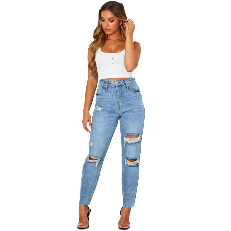 Women's Fashion Blue Jeans