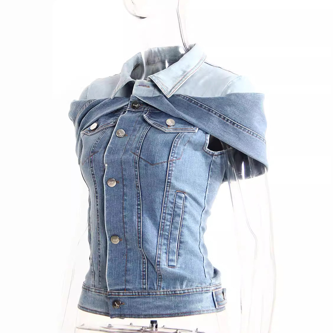 Shirt Slimming Denim Shirt