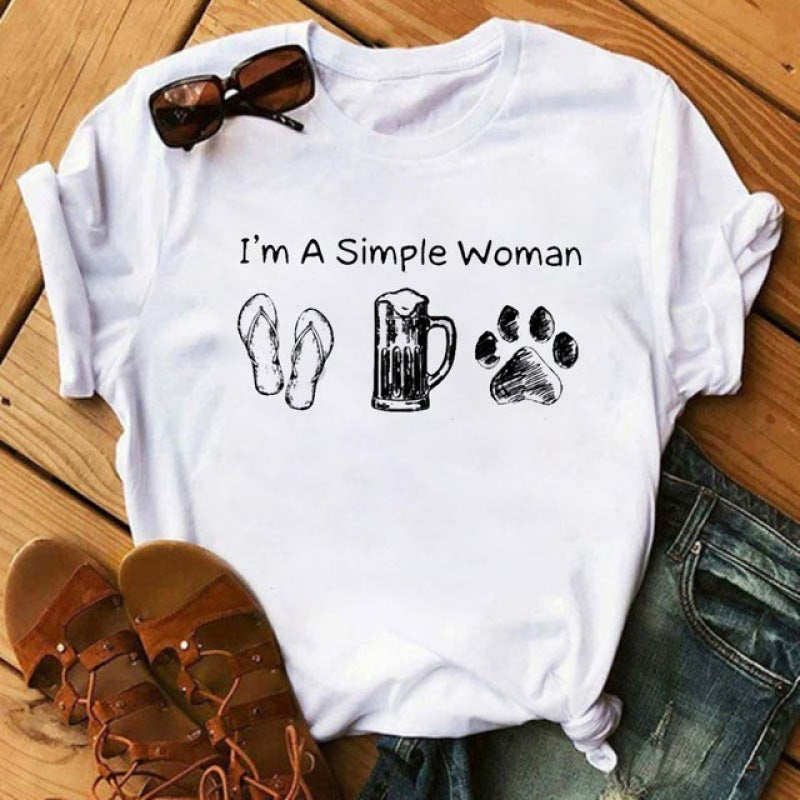 Fashion Short Sleeve Women's Cute T-shirt