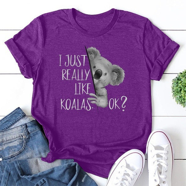 Koala Pattern Short Sleeve