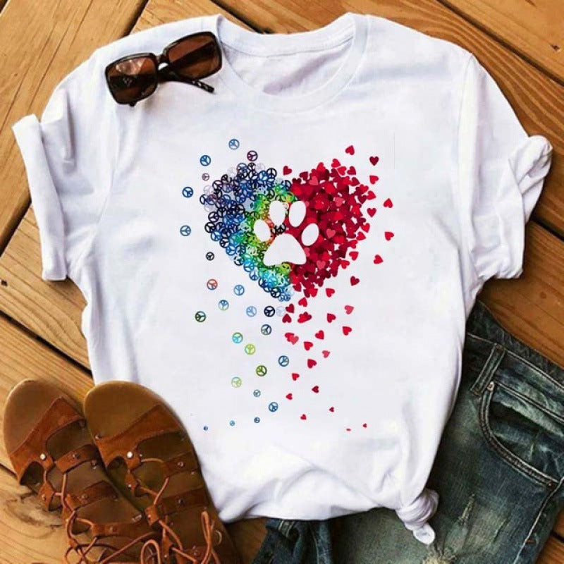 Fashion Short Sleeve Women's Cute T-shirt