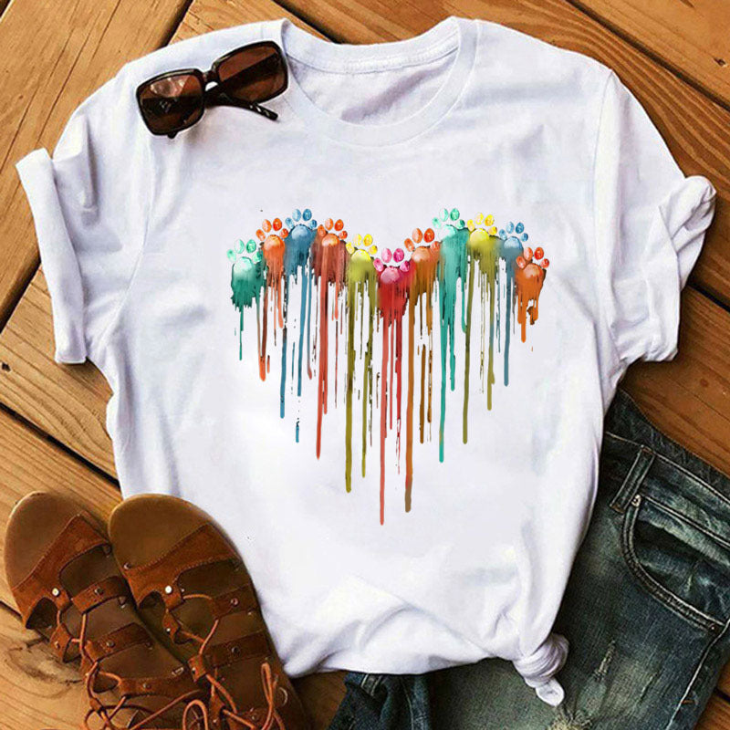 Fashion Short Sleeve Women's Cute T-shirt