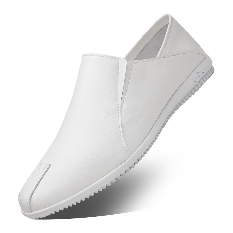 Men's Leather Shoes Setting Foot Style In White