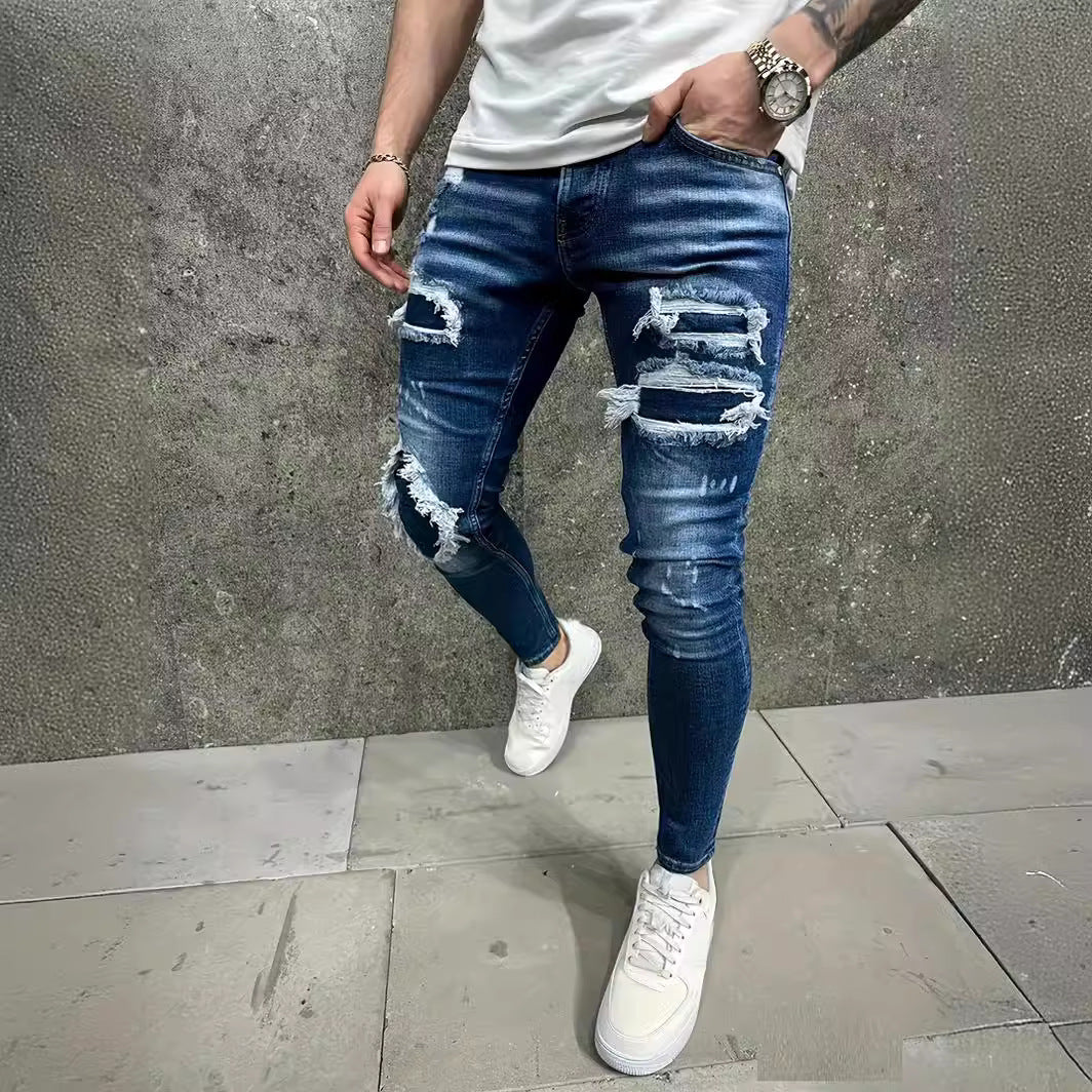 European And American Fashion Patch Men's Jeans