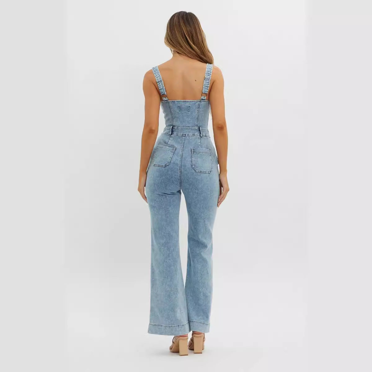 Women's Shoulder Strap Cowboy Trousers