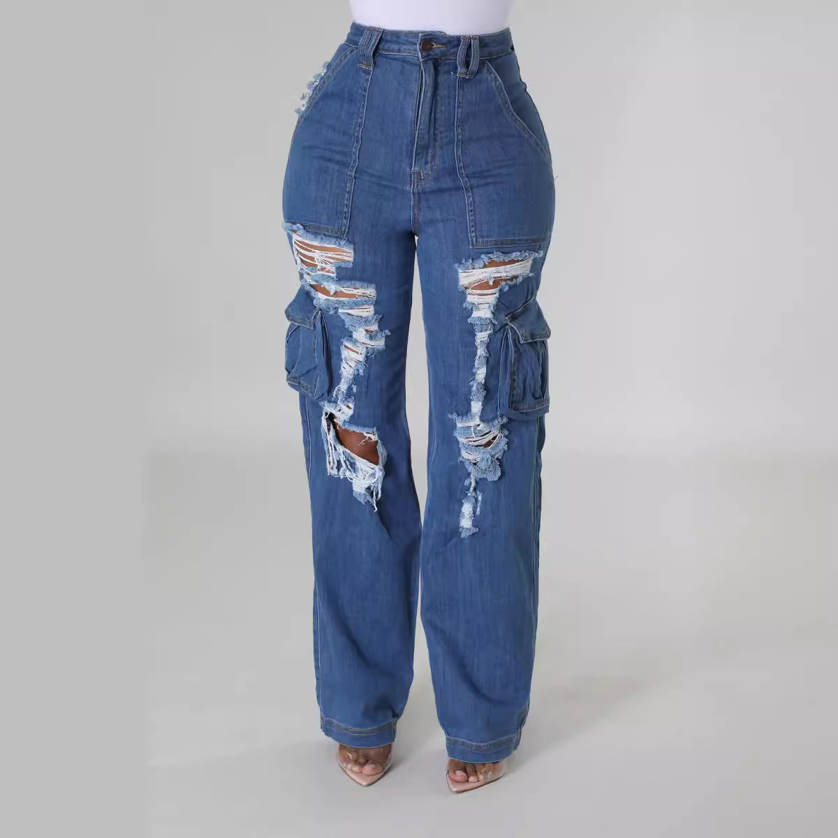 Ripped Jeans Women's Ripped Stretch