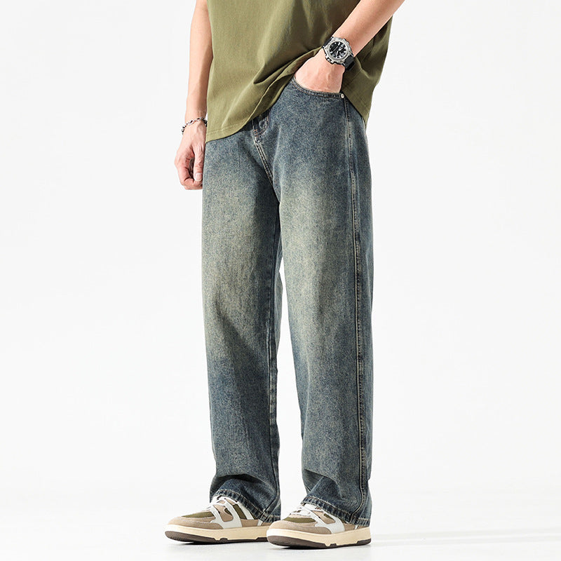 Men's Loose And Simple Solid Jeans