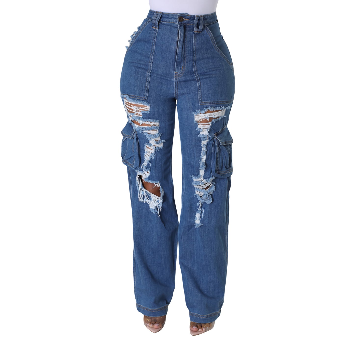 Ripped Jeans Women's Ripped Stretch