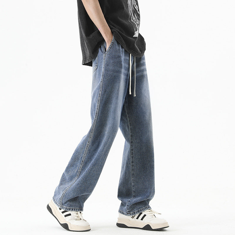 Men's Loose Straight Waist Wide Leg