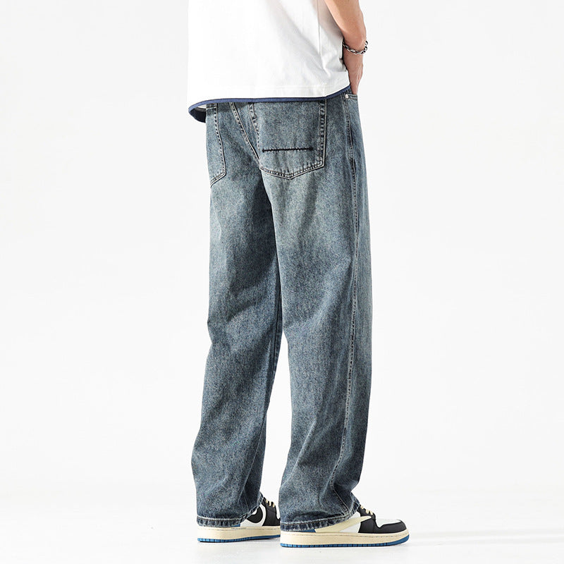 Men's Loose And Simple Solid Jeans