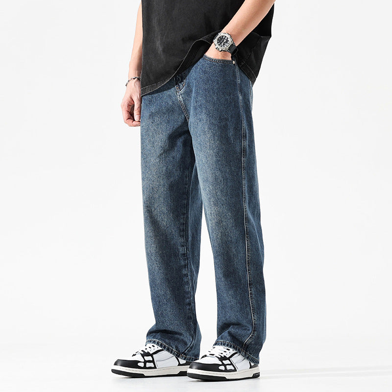 Men's Loose And Simple Solid Jeans