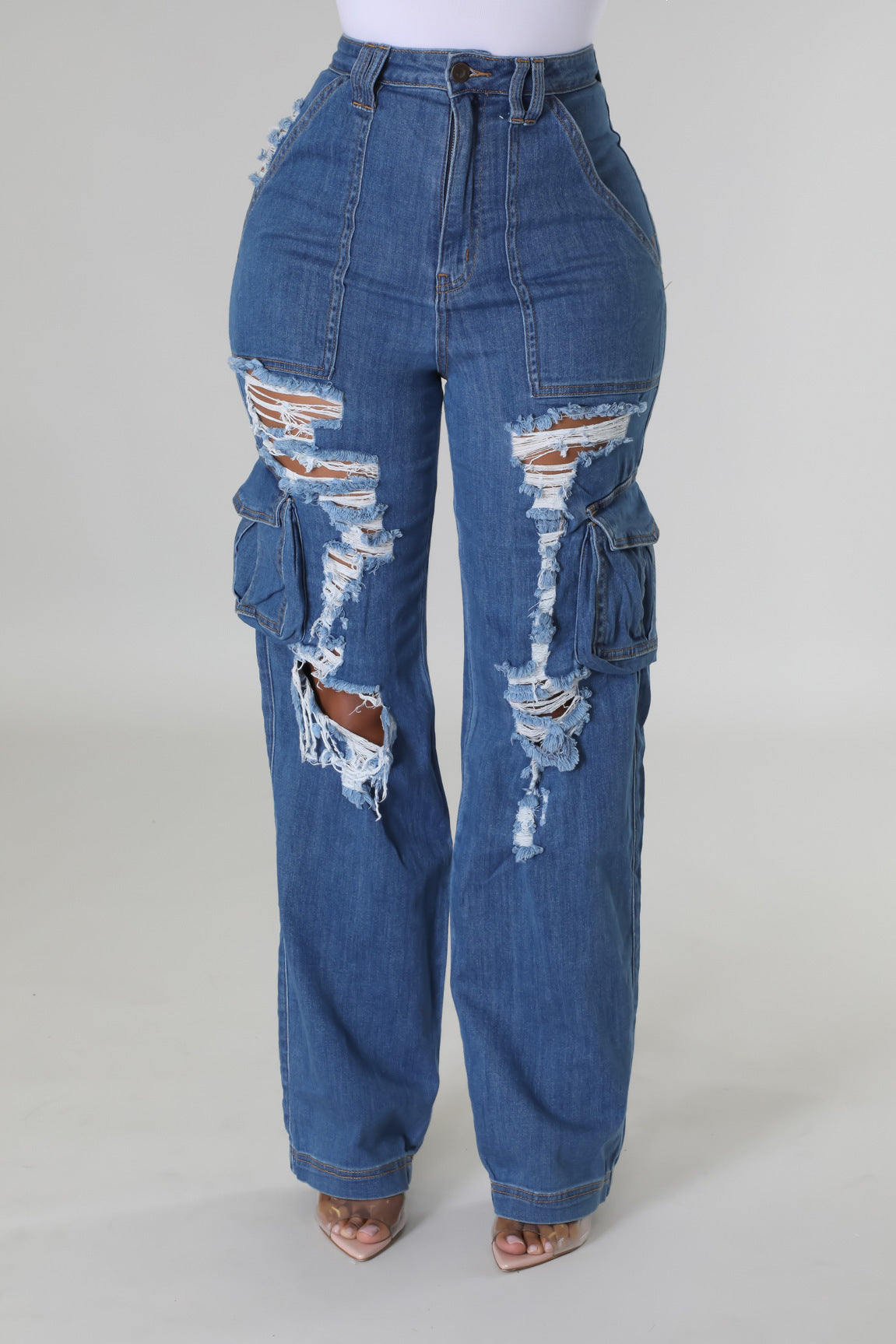 Ripped Jeans Women's Ripped Stretch