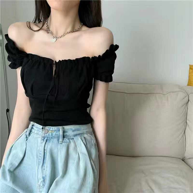 Women's Fashion Chic Drawstring Short Sleeve