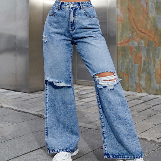 Women's Fashion High Waist Jeans