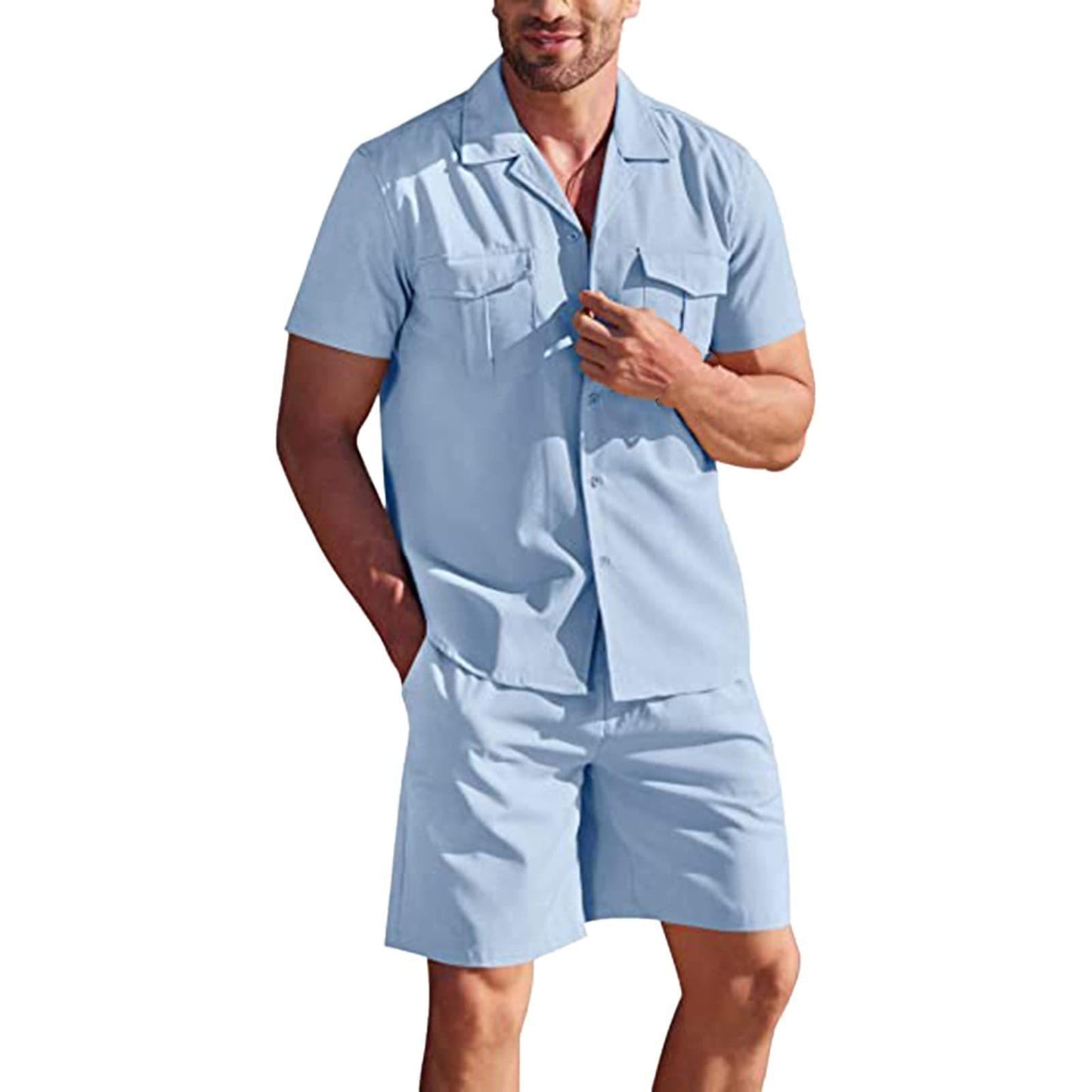 Summer Men wear Linen Short Shirt