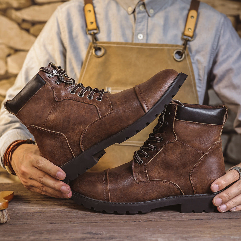 Fashion High Top Working Wear Style Men's Boots