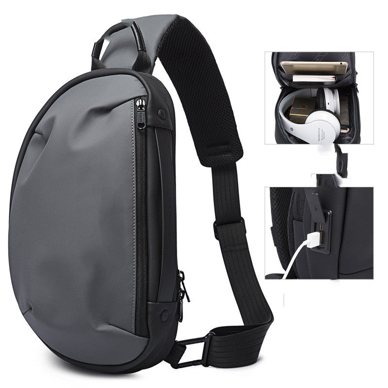 One Shoulder Chest Bag For Men's Casual Waterproof Crossbody