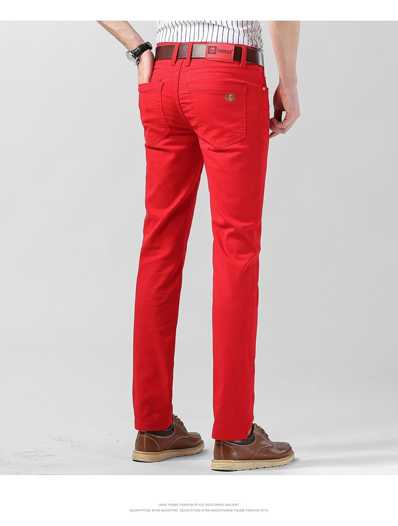 Men's Personality Colored All-matching Stretch Casual Pants