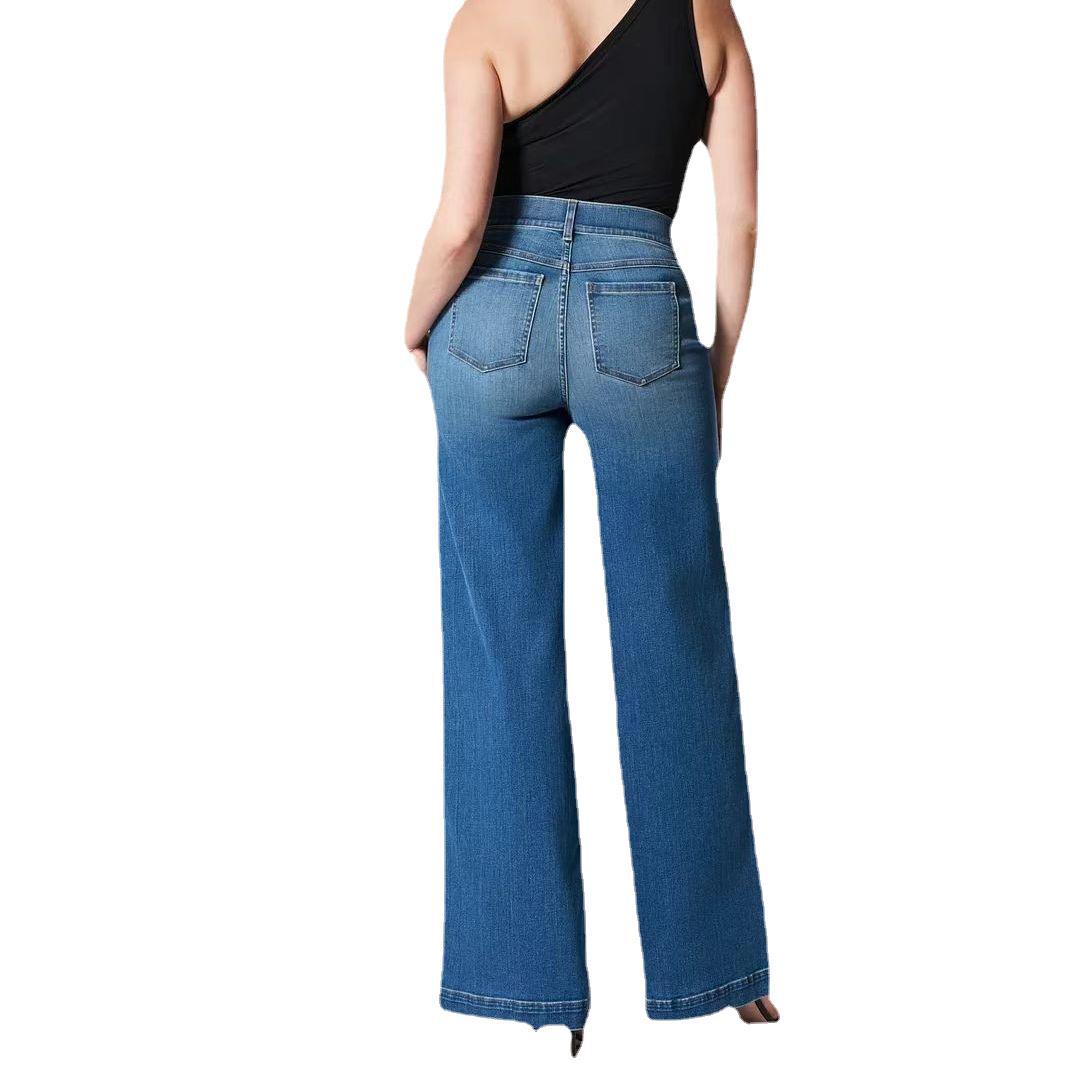 Lengthened High Waist Wide Leg Jeans