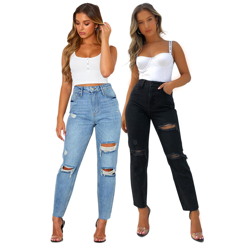 Women's Fashion Blue Jeans