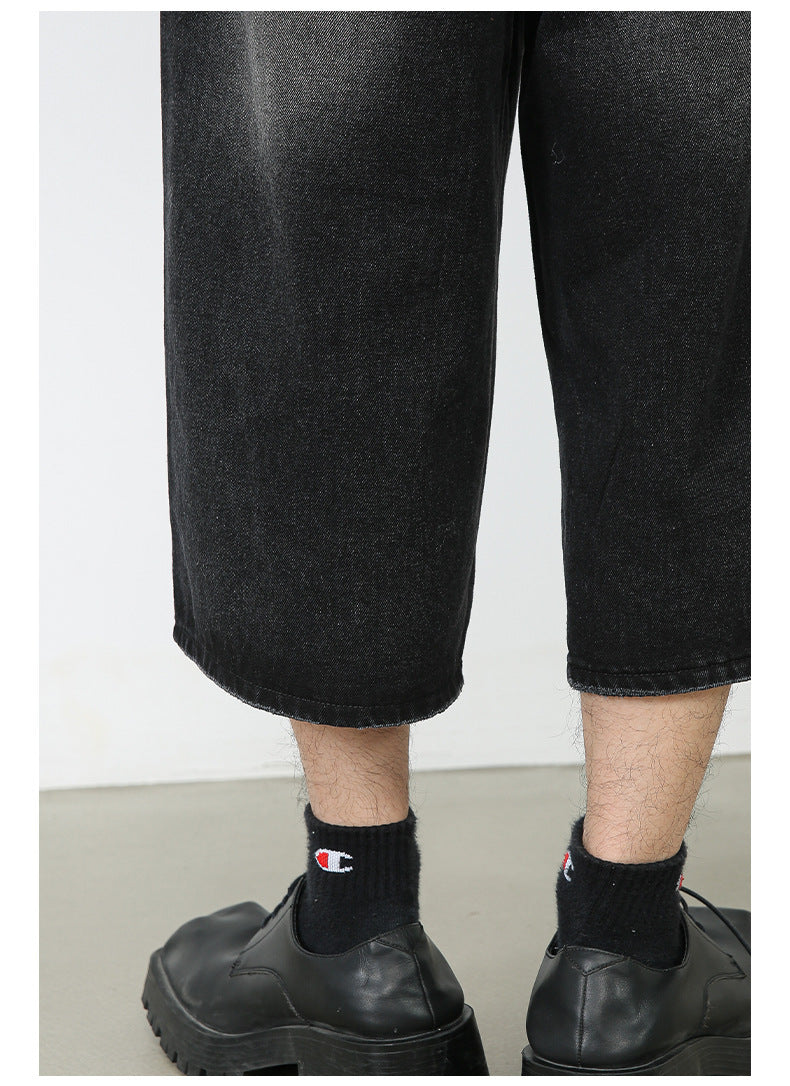 American Black  Trousers Cropped Pants