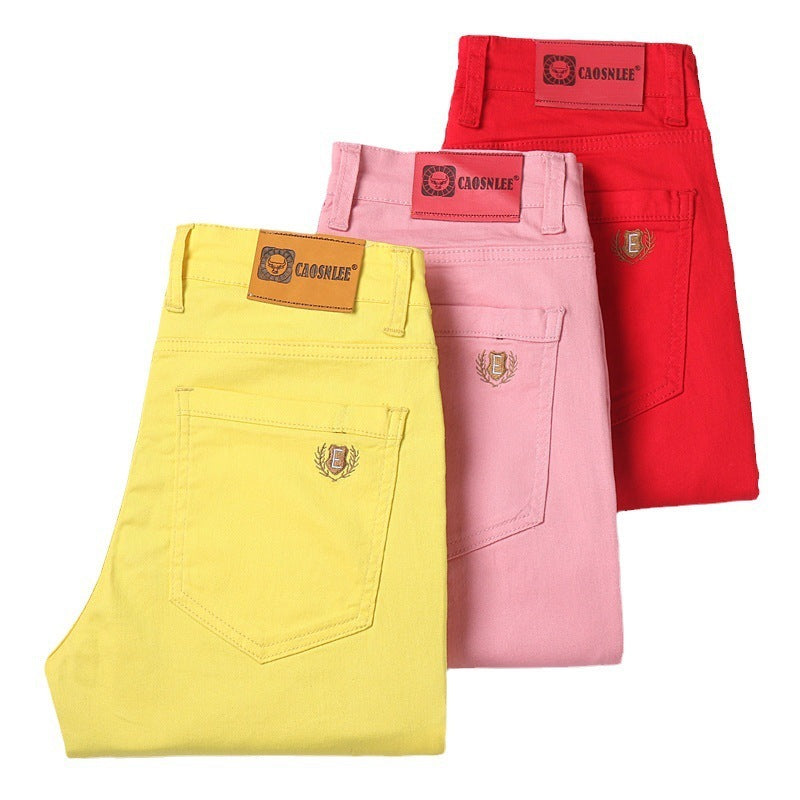 Men's Personality Colored All-matching Stretch Casual Pants